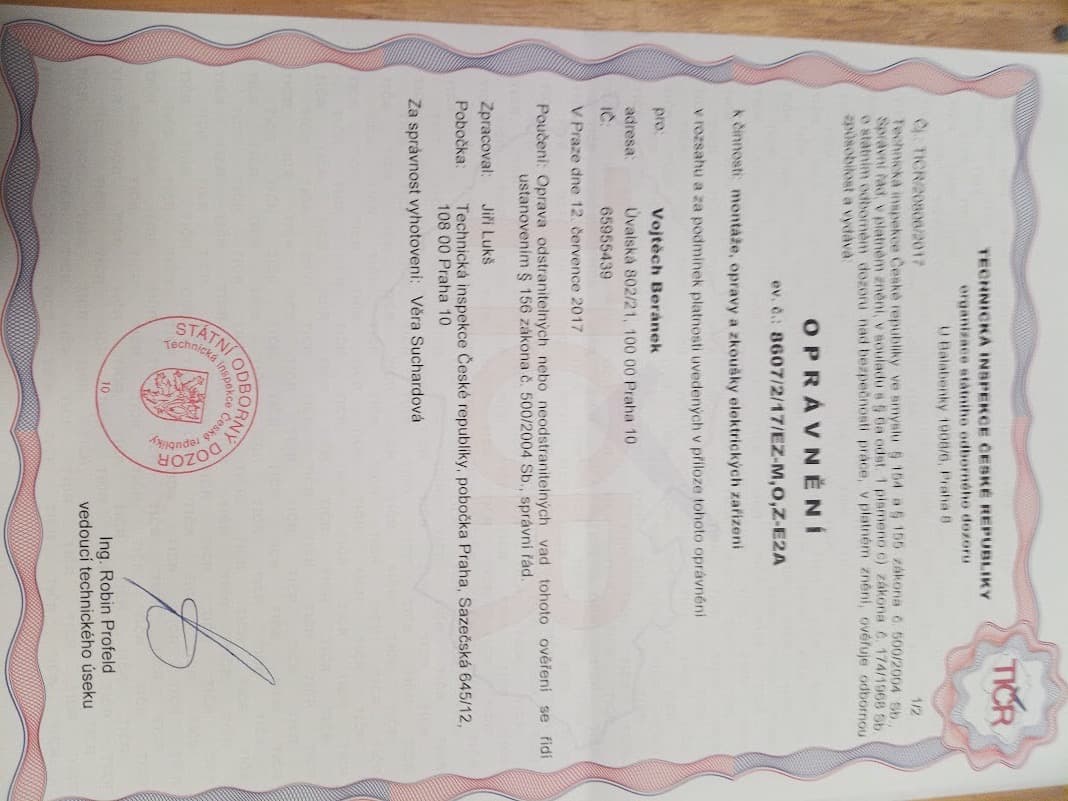 Realizace 8, ukázka z mé práce v Praze